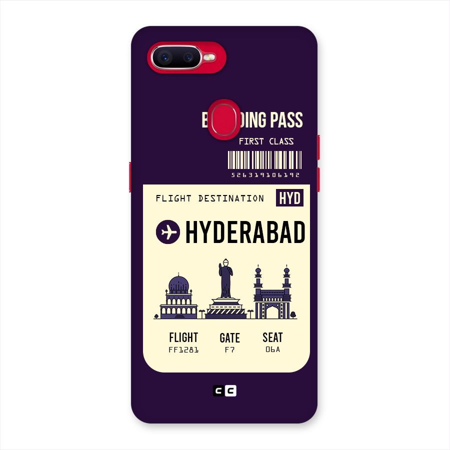 Hyderabad Boarding Pass Back Case for Oppo F9 Pro