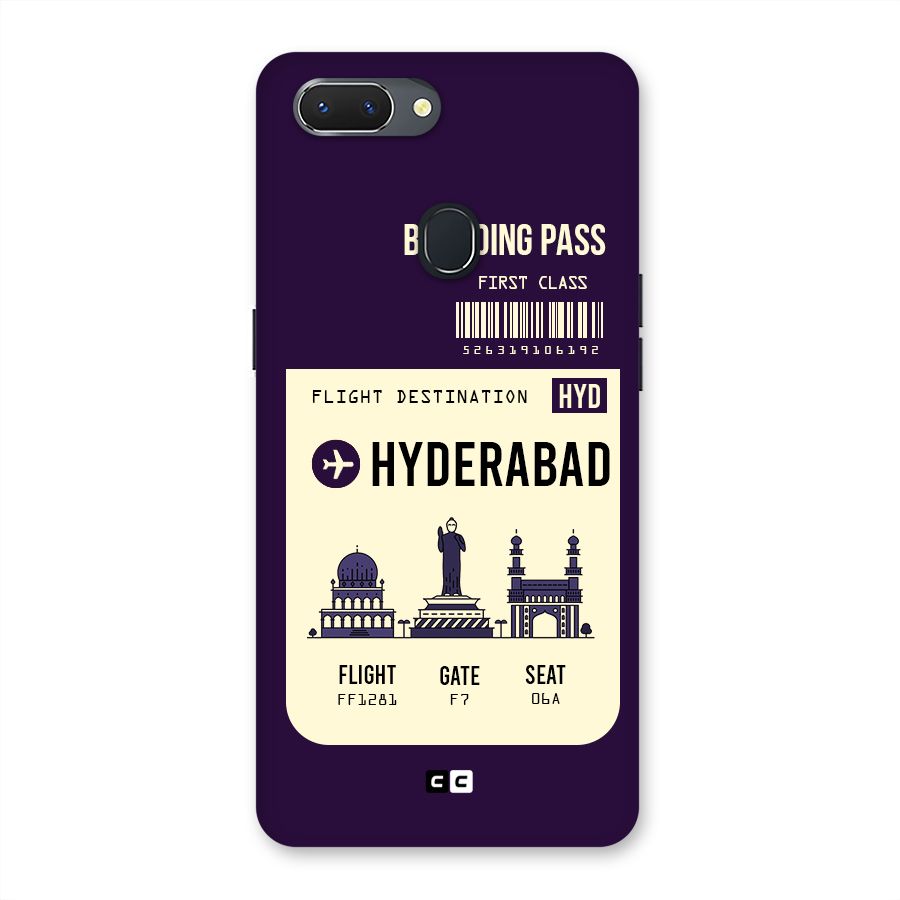 Hyderabad Boarding Pass Back Case for Oppo Realme 2