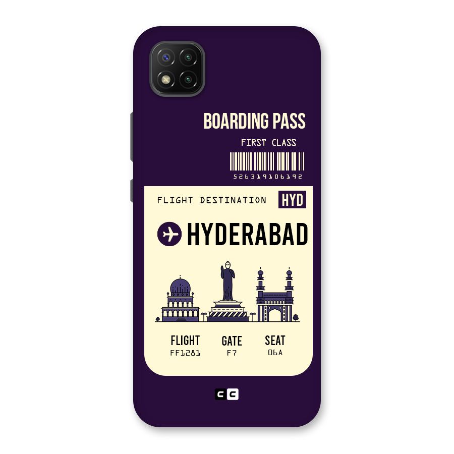 Hyderabad Boarding Pass Back Case for Poco C3