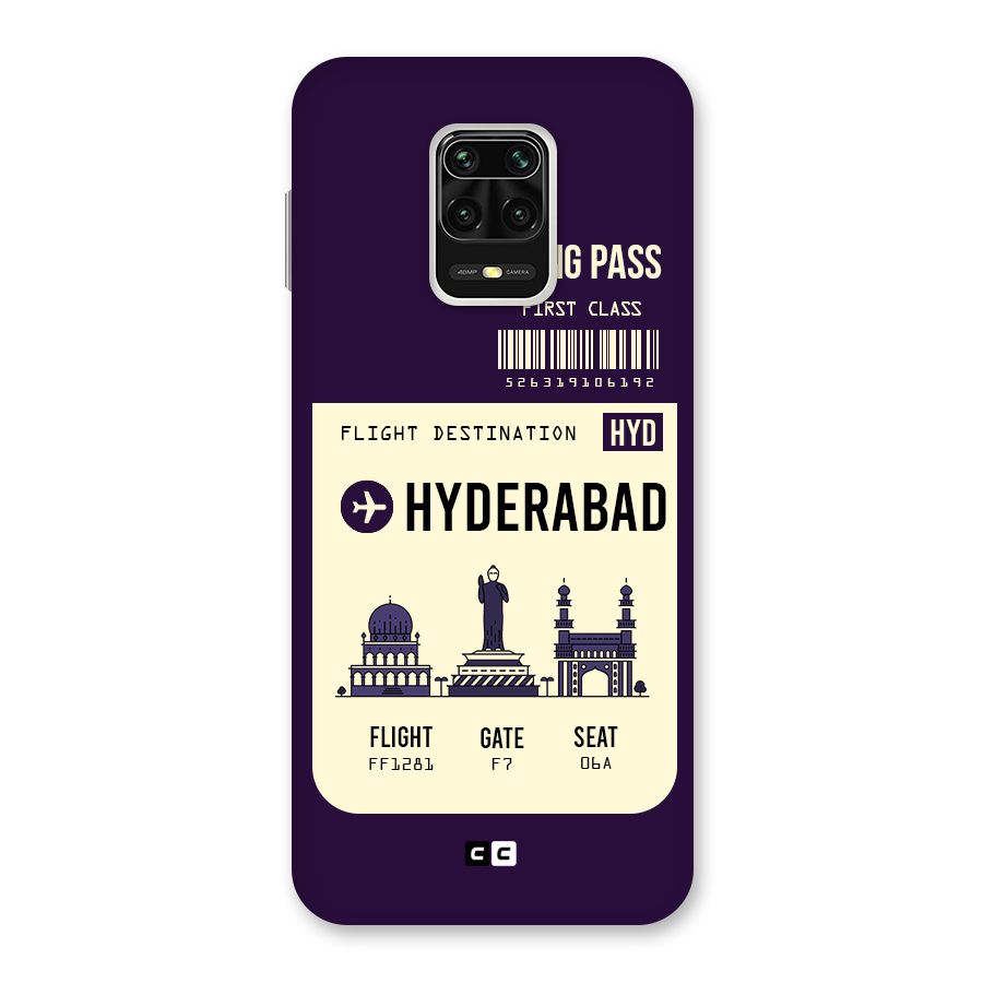 Hyderabad Boarding Pass Back Case for Poco M2 Pro