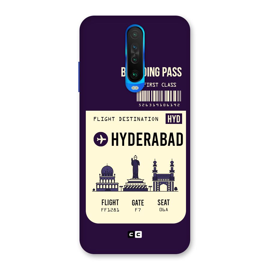 Hyderabad Boarding Pass Back Case for Poco X2