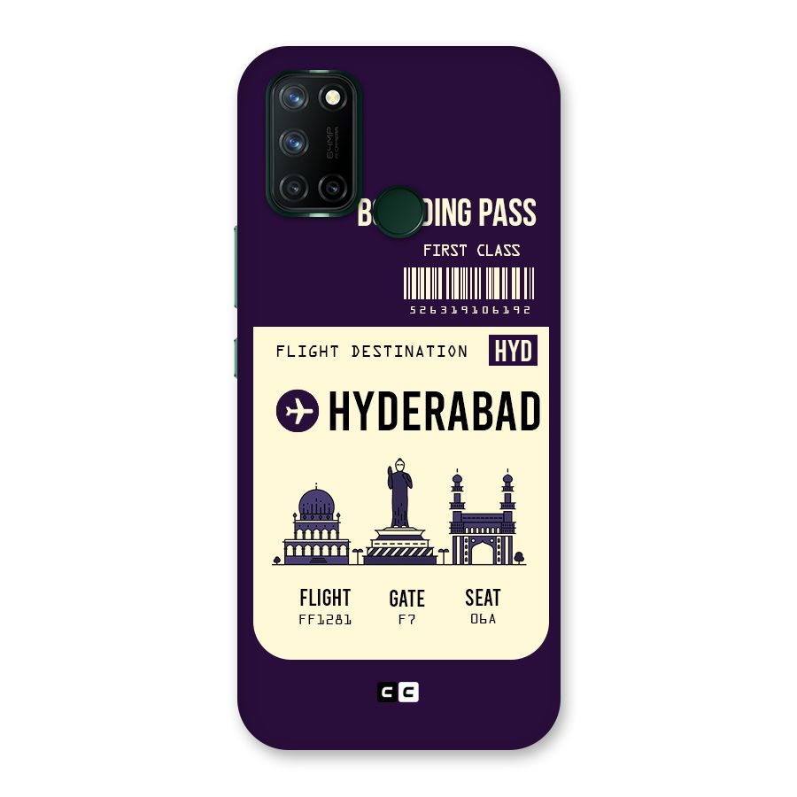 Hyderabad Boarding Pass Back Case for Realme 7i
