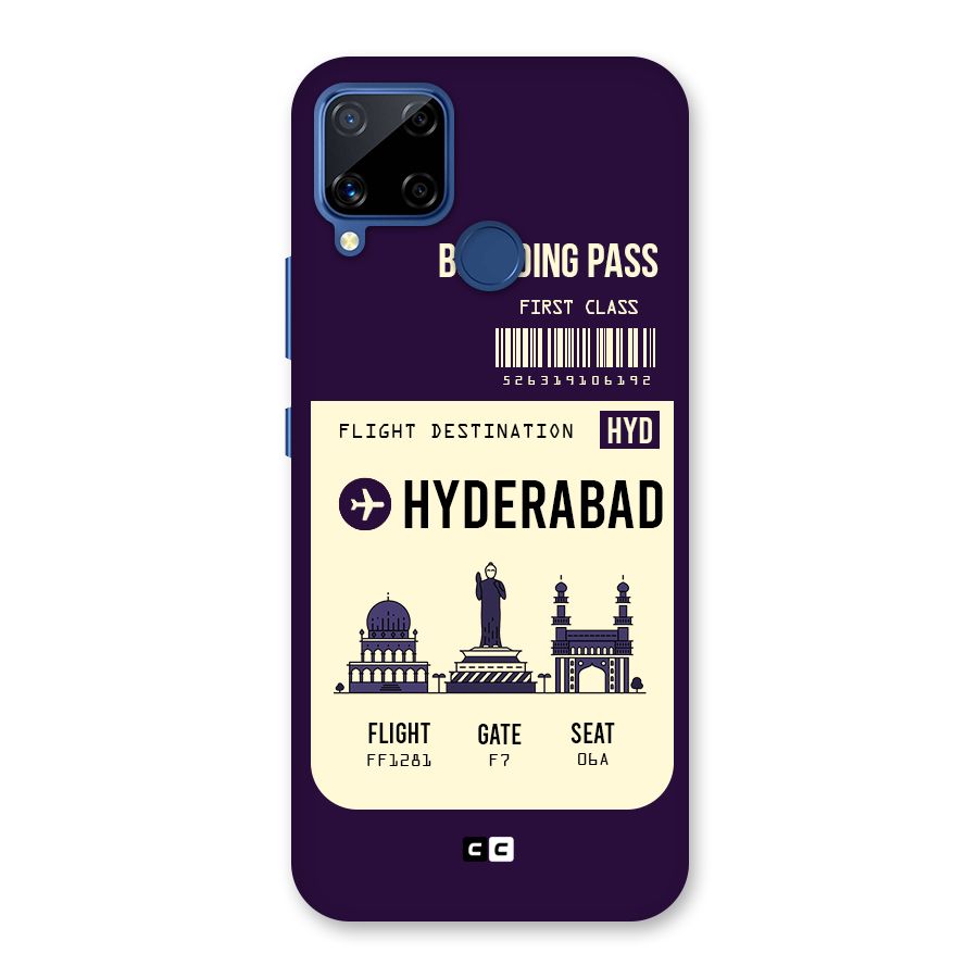 Hyderabad Boarding Pass Back Case for Realme C15