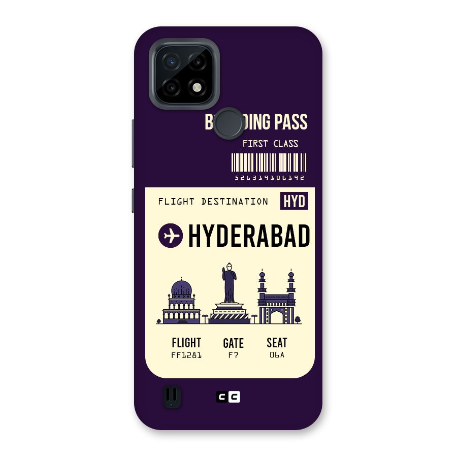 Hyderabad Boarding Pass Back Case for Realme C21