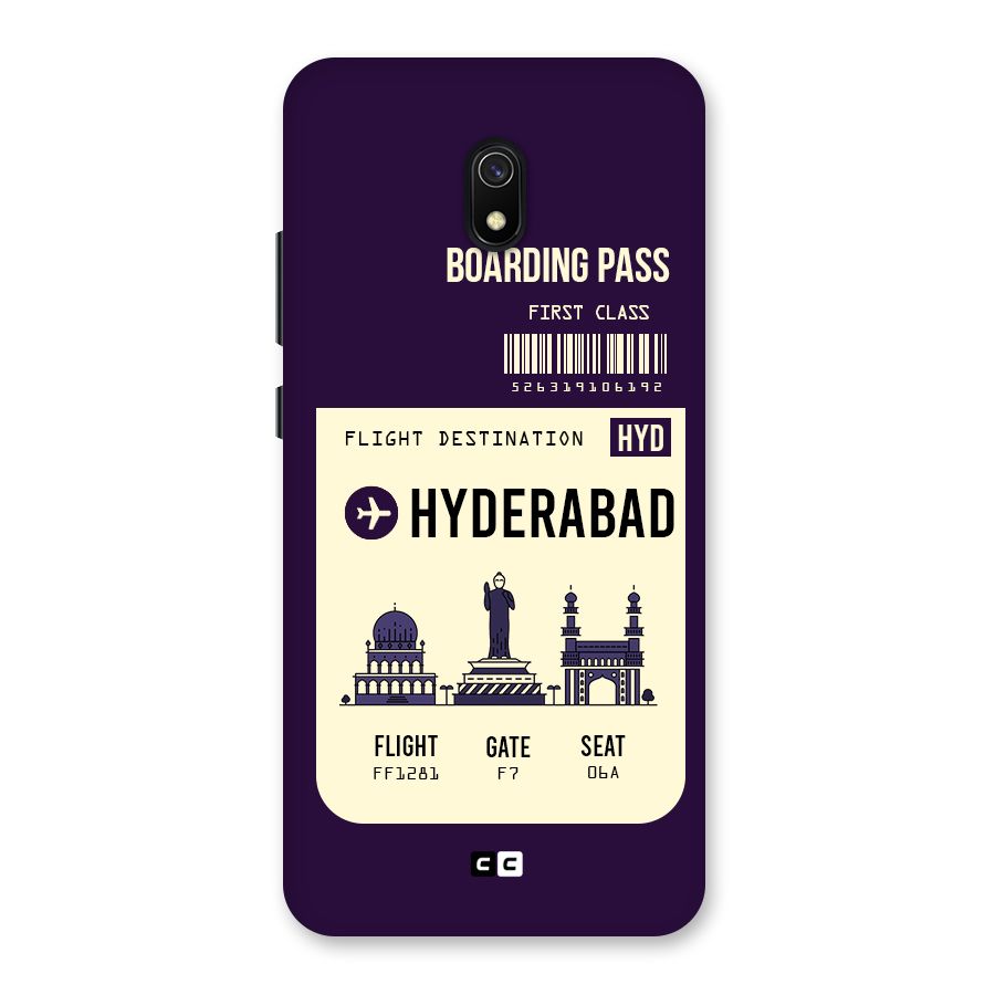 Hyderabad Boarding Pass Back Case for Redmi 8A