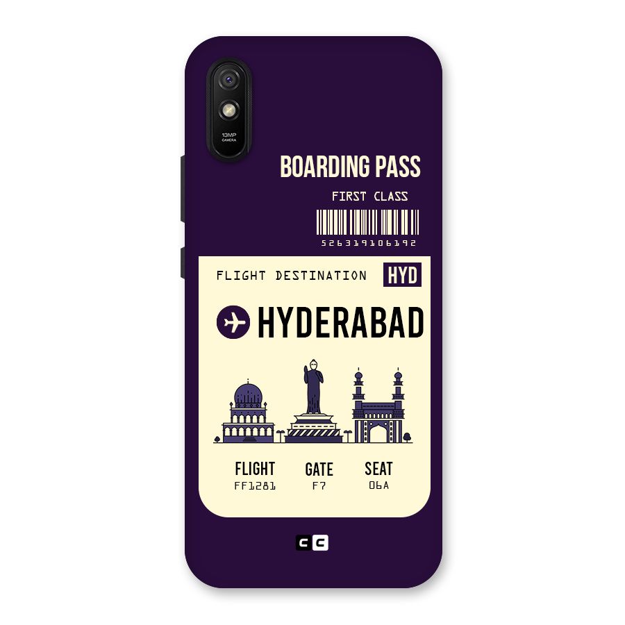 Hyderabad Boarding Pass Back Case for Redmi 9A