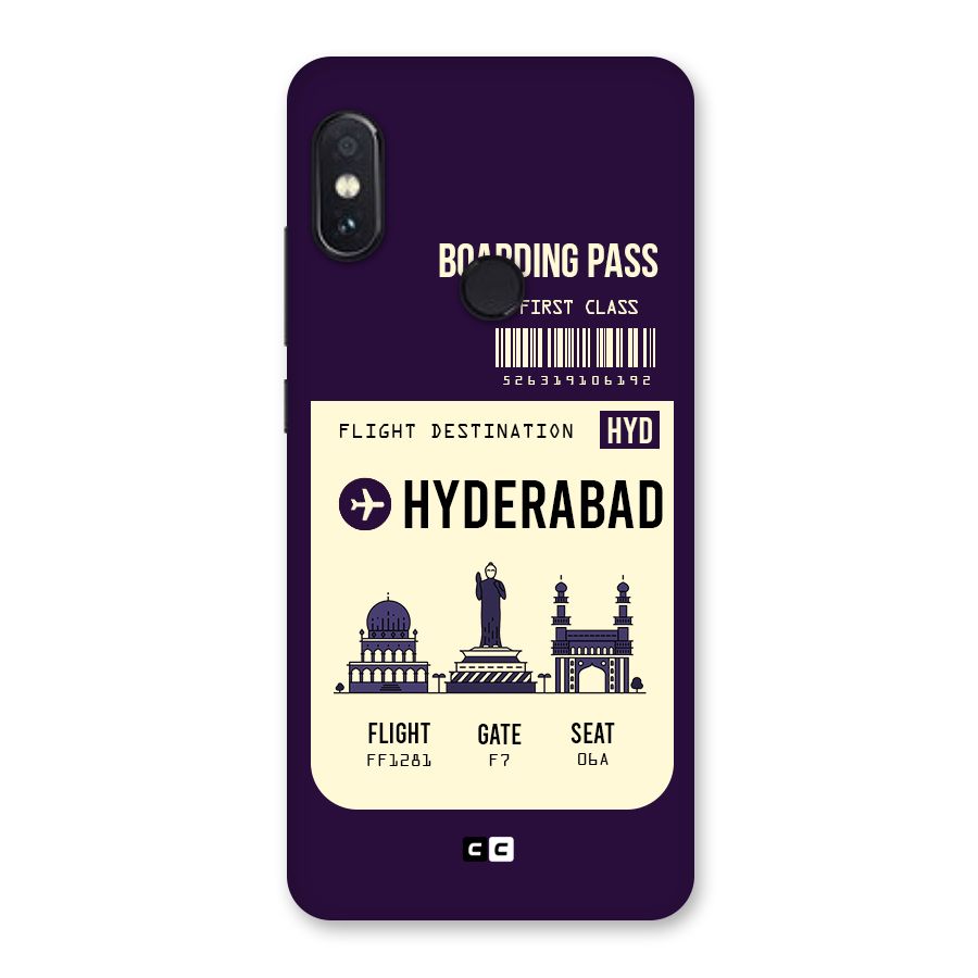 Hyderabad Boarding Pass Back Case for Redmi Note 5 Pro