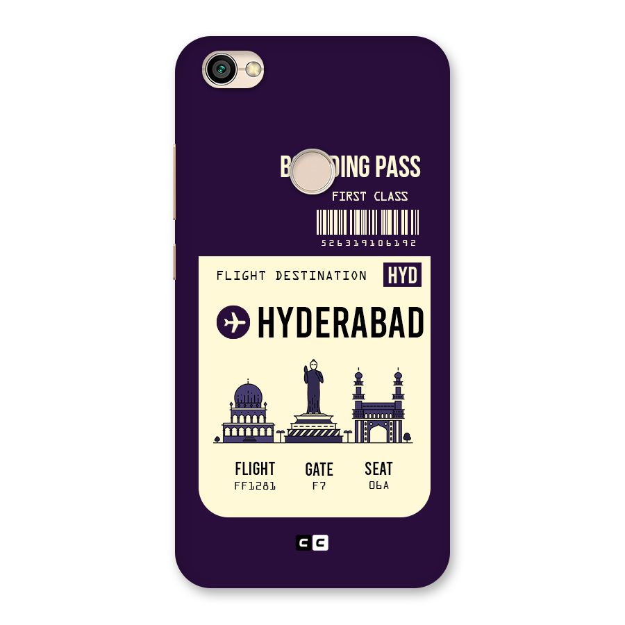 Hyderabad Boarding Pass Back Case for Redmi Y1 2017
