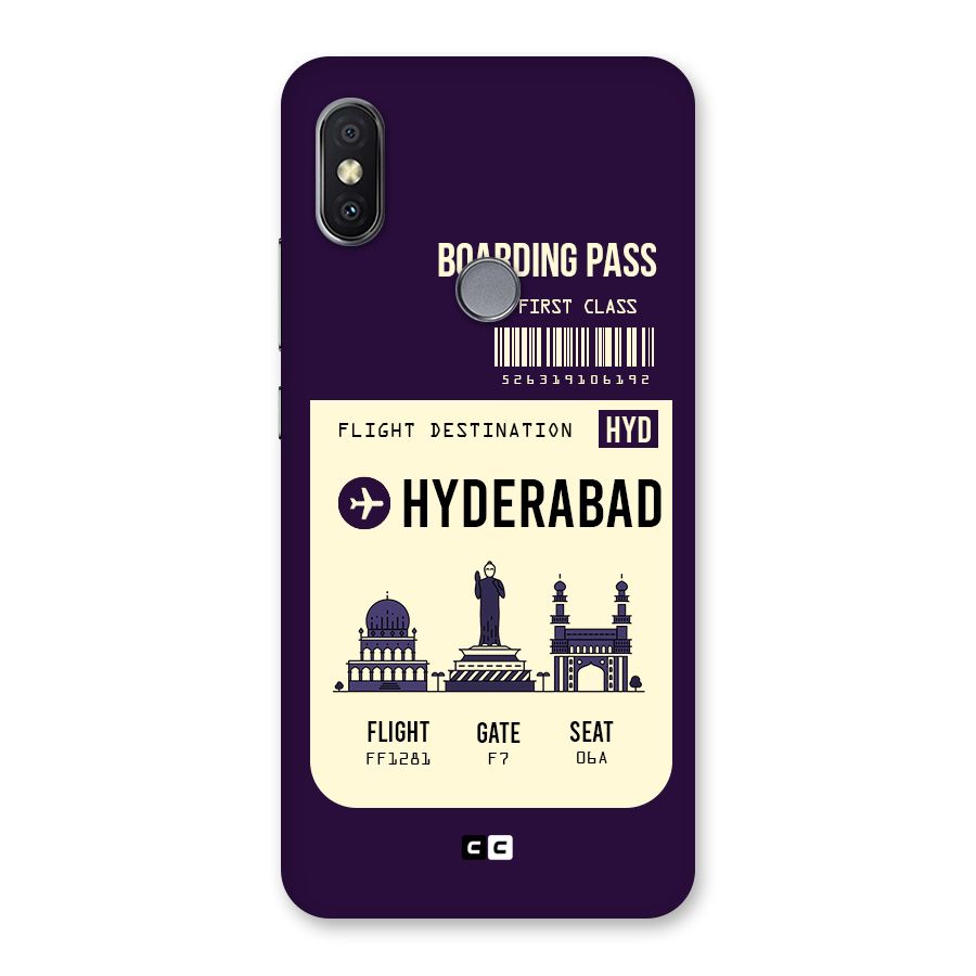Hyderabad Boarding Pass Back Case for Redmi Y2
