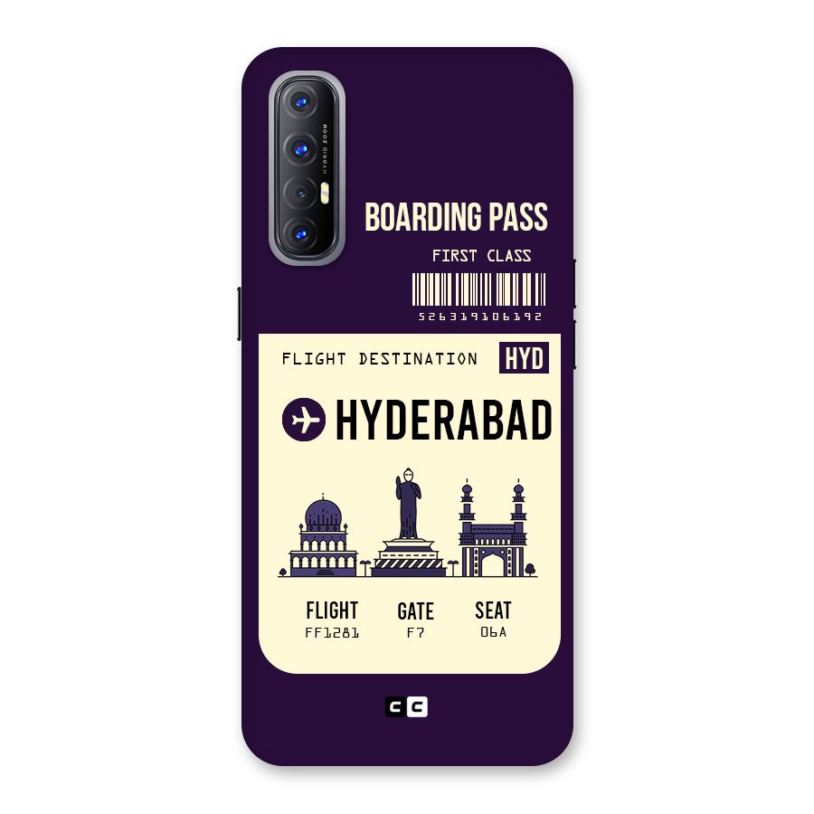 Hyderabad Boarding Pass Back Case for Reno3 Pro