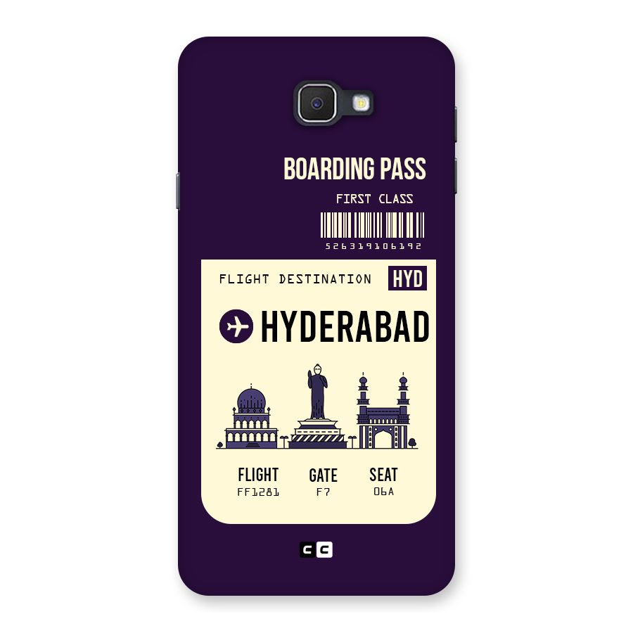 Hyderabad Boarding Pass Back Case for Samsung Galaxy J7 Prime