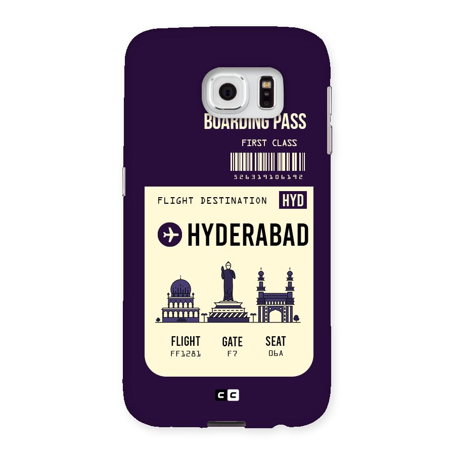 Hyderabad Boarding Pass Back Case for Samsung Galaxy S6