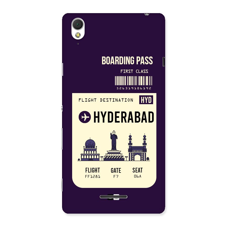 Hyderabad Boarding Pass Back Case for Sony Xperia T3
