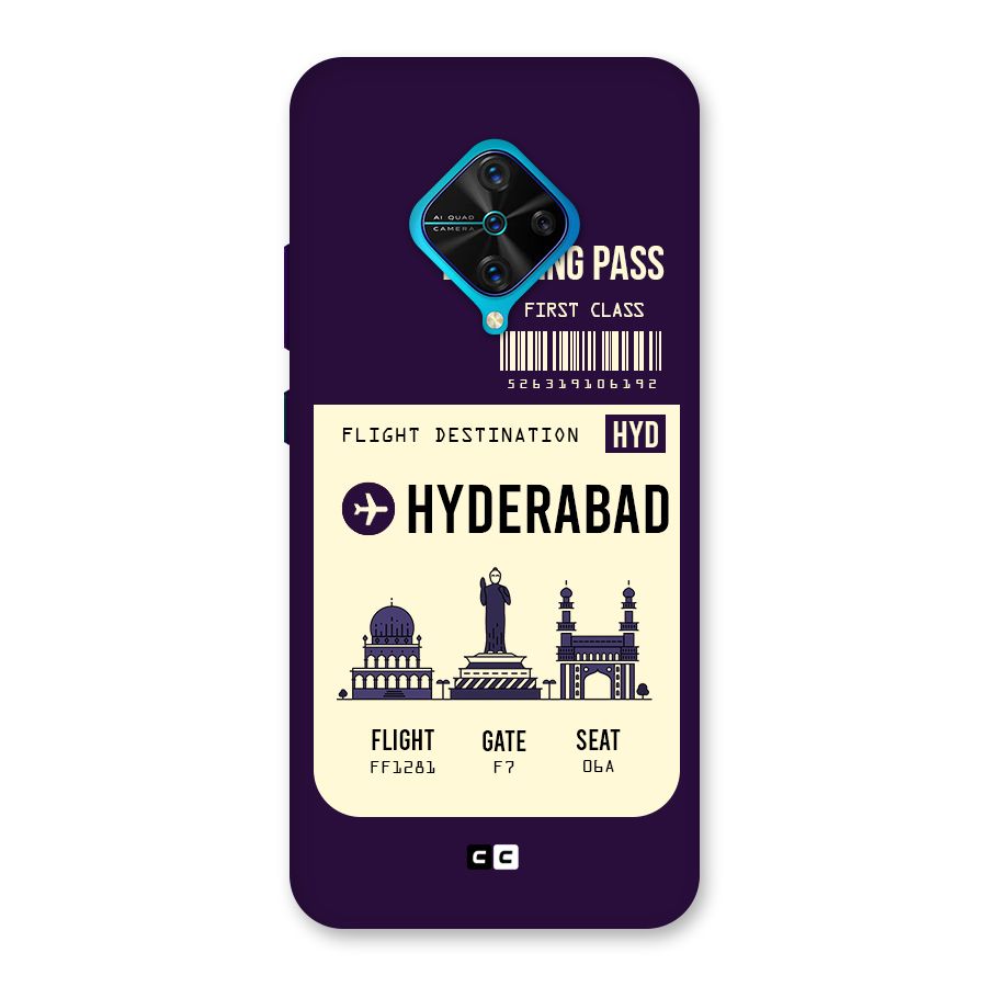 Hyderabad Boarding Pass Back Case for Vivo S1 Pro