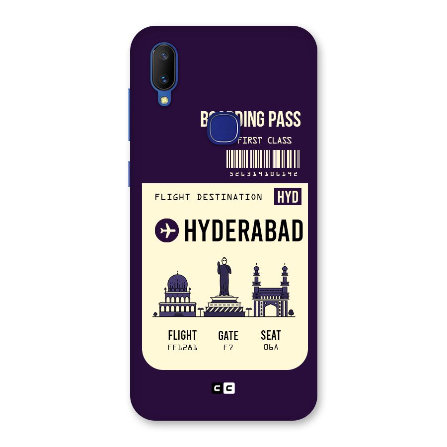 Hyderabad Boarding Pass Back Case for Vivo V11