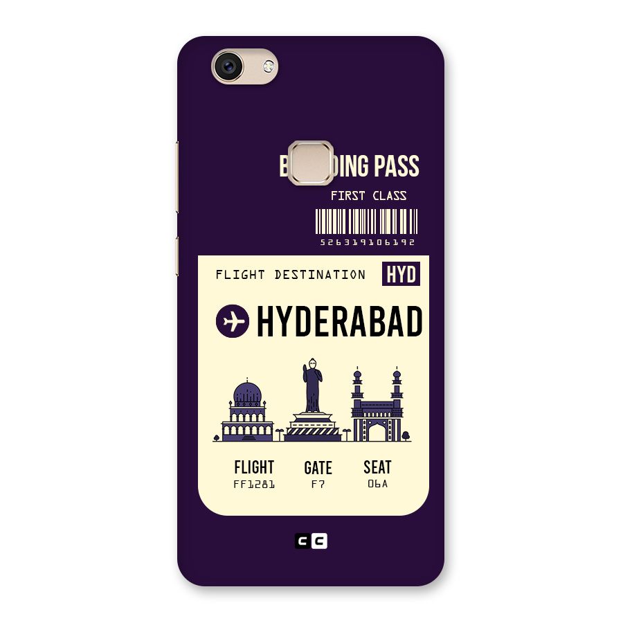 Hyderabad Boarding Pass Back Case for Vivo V7