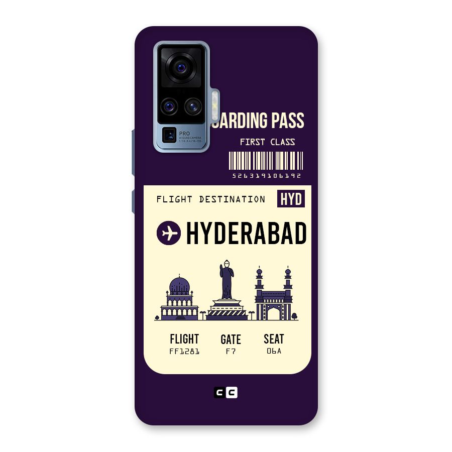 Hyderabad Boarding Pass Back Case for Vivo X50 Pro