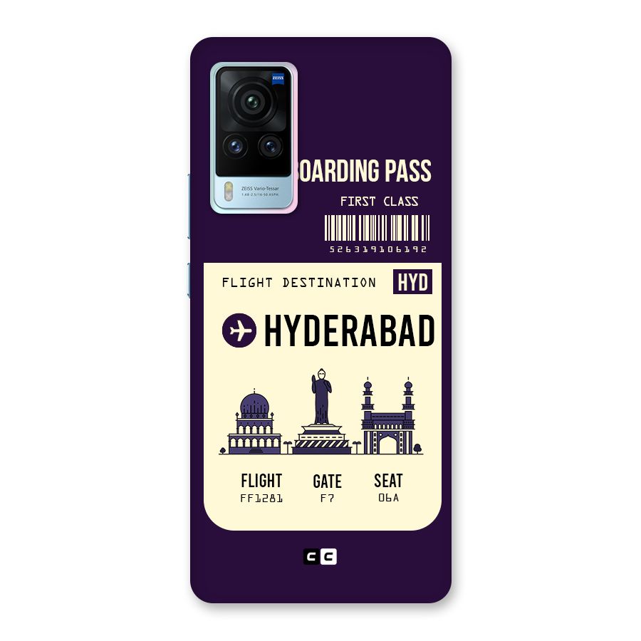 Hyderabad Boarding Pass Back Case for Vivo X60 Pro