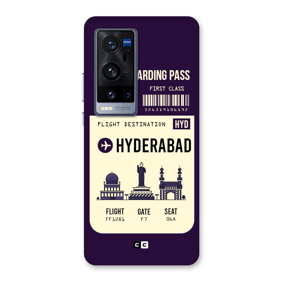 Hyderabad Boarding Pass Back Case for Vivo X60 Pro Plus
