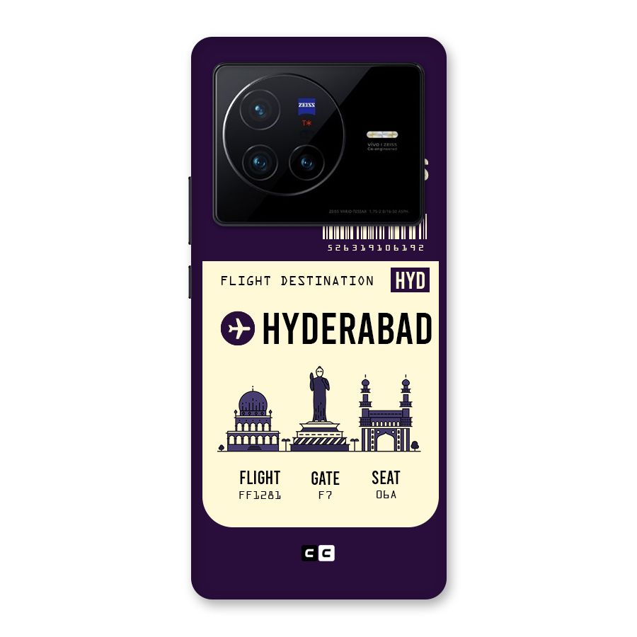 Hyderabad Boarding Pass Back Case for Vivo X80
