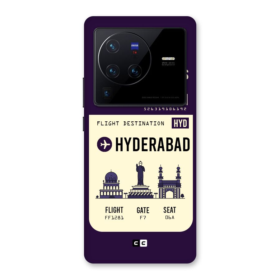 Hyderabad Boarding Pass Back Case for Vivo X80 Pro