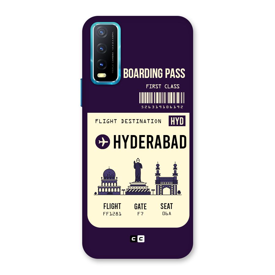 Hyderabad Boarding Pass Back Case for Vivo Y20
