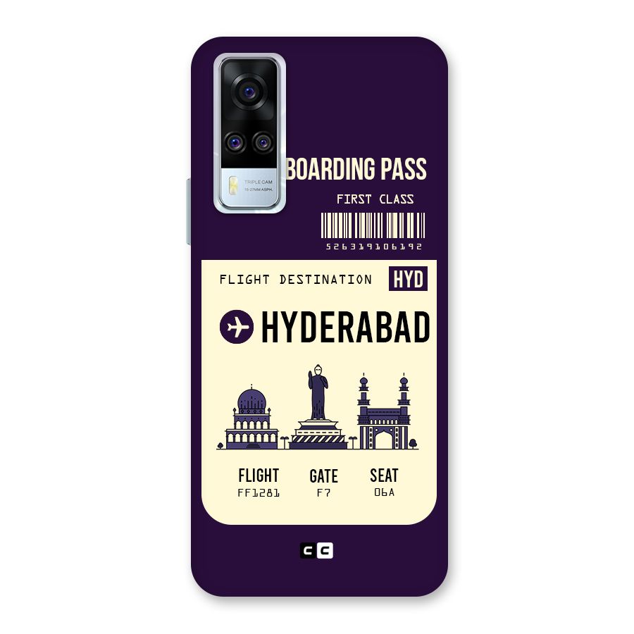 Hyderabad Boarding Pass Back Case for Vivo Y31