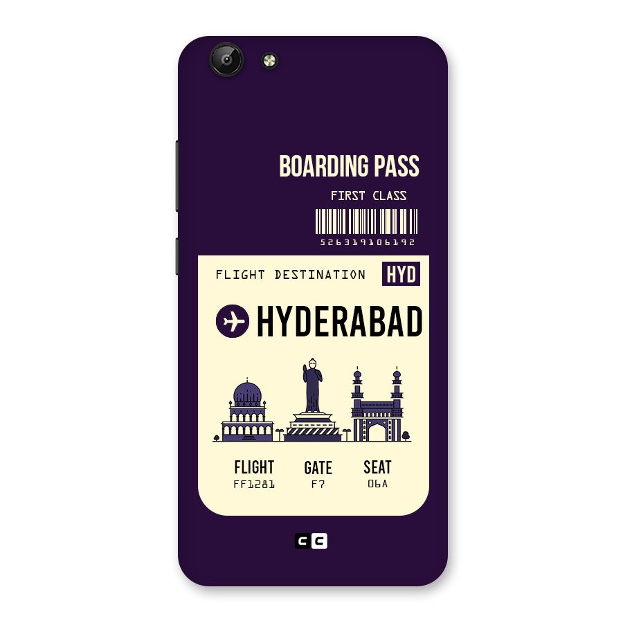 Hyderabad Boarding Pass Back Case for Vivo Y69