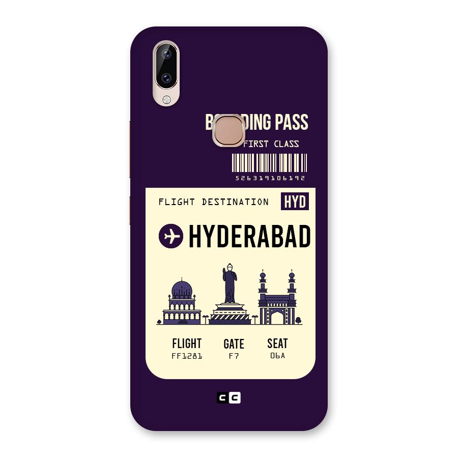 Hyderabad Boarding Pass Back Case for Vivo Y83 Pro