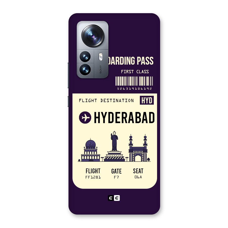Hyderabad Boarding Pass Back Case for Xiaomi 12 Pro