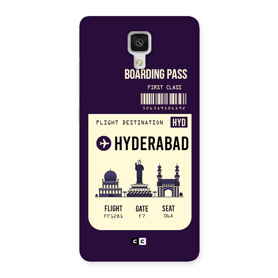 Hyderabad Boarding Pass Back Case for Xiaomi Mi 4