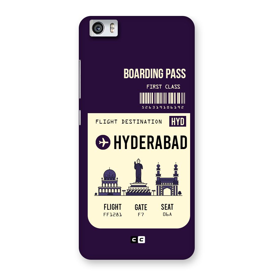 Hyderabad Boarding Pass Back Case for Xiaomi Redmi Mi5