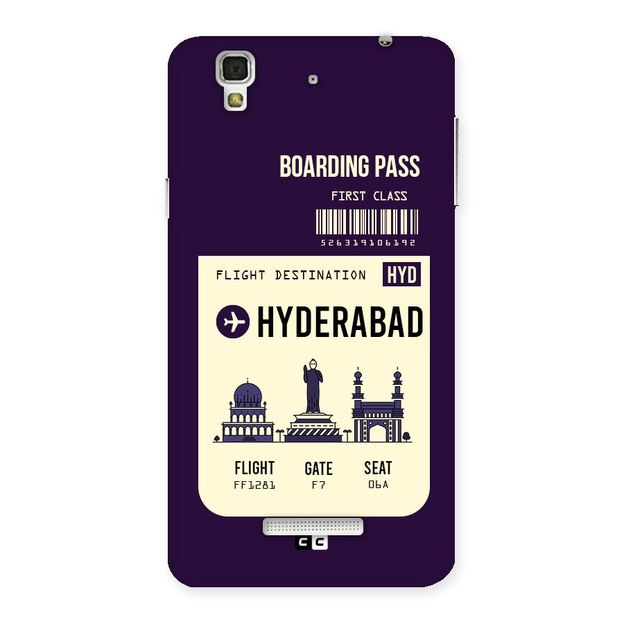 Hyderabad Boarding Pass Back Case for Yu Yureka