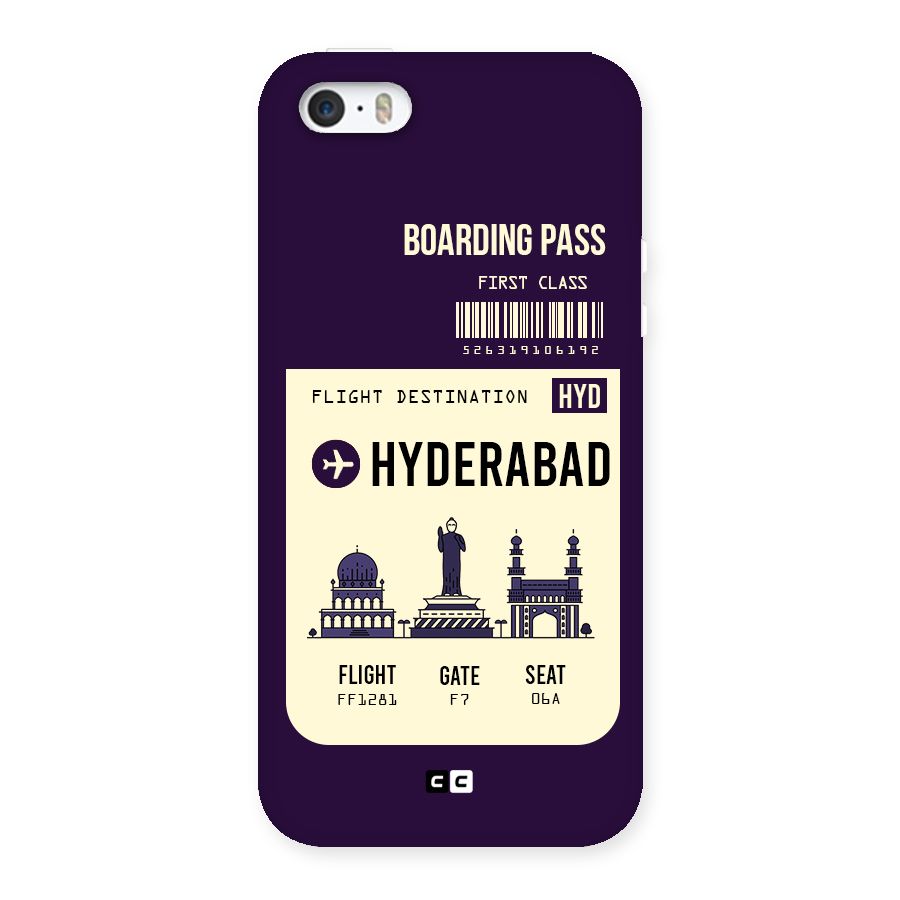 Hyderabad Boarding Pass Back Case for iPhone 5 5S