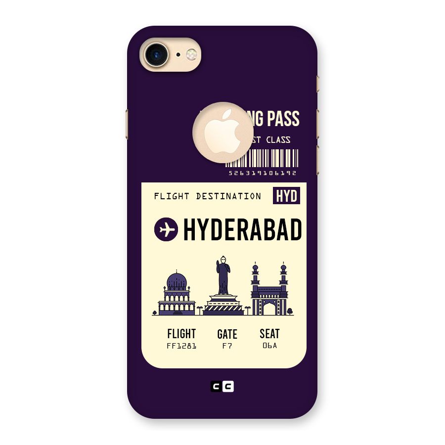 Hyderabad Boarding Pass Back Case for iPhone 7 Logo Cut