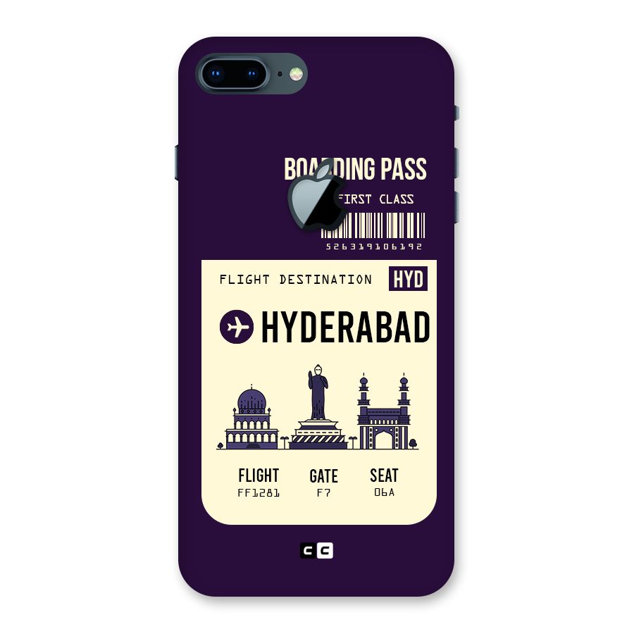 Hyderabad Boarding Pass Back Case for iPhone 7 Plus Apple Cut