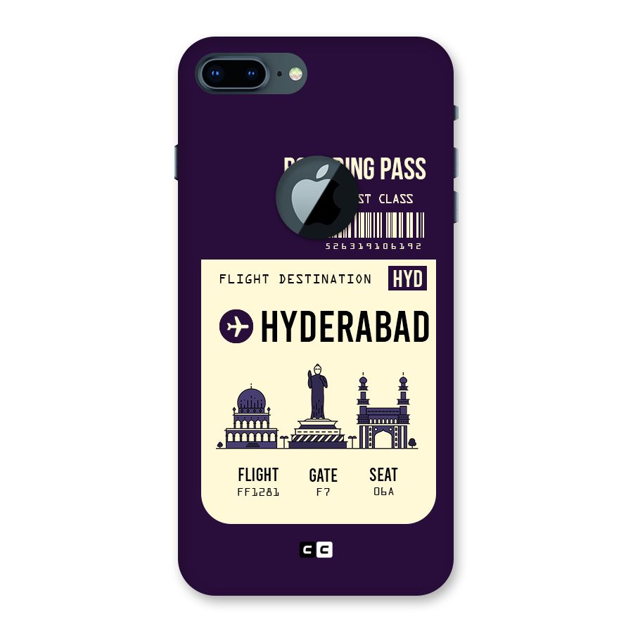 Hyderabad Boarding Pass Back Case for iPhone 7 Plus Logo Cut