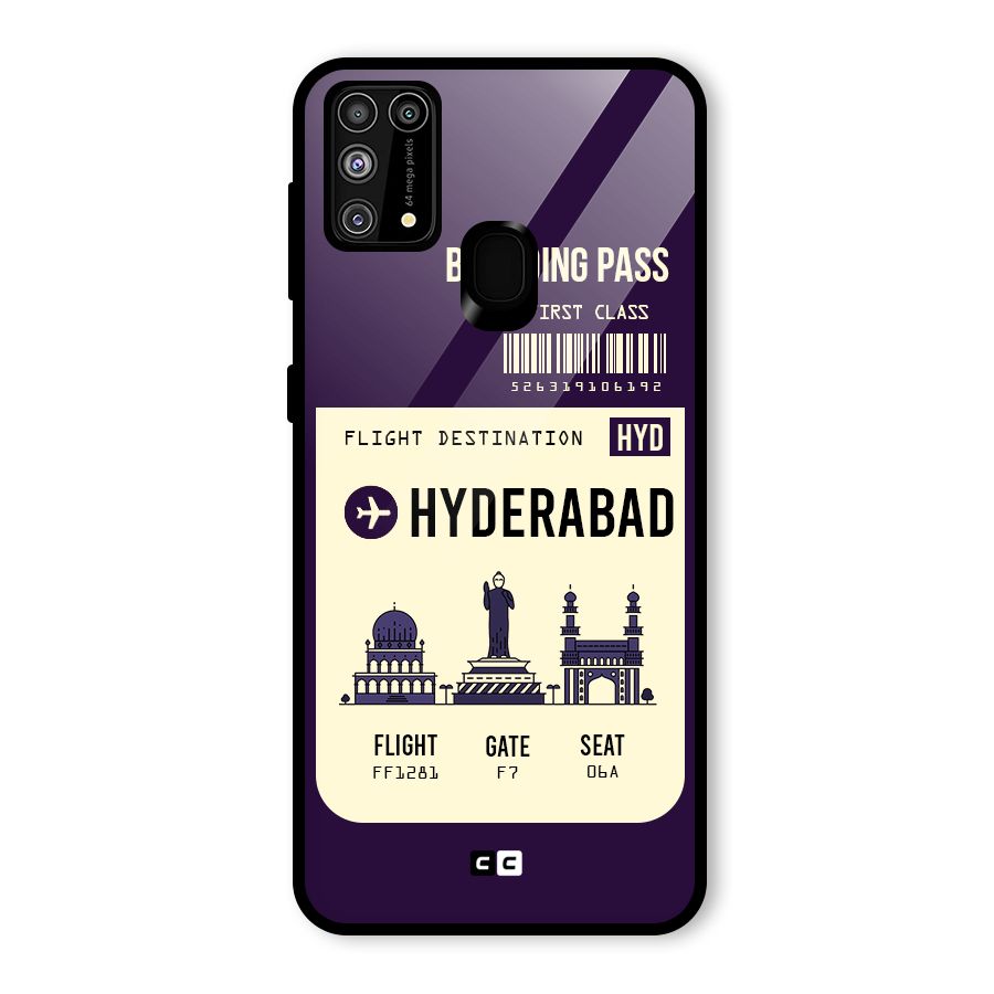 Hyderabad Boarding Pass Glass Back Case for Galaxy F41