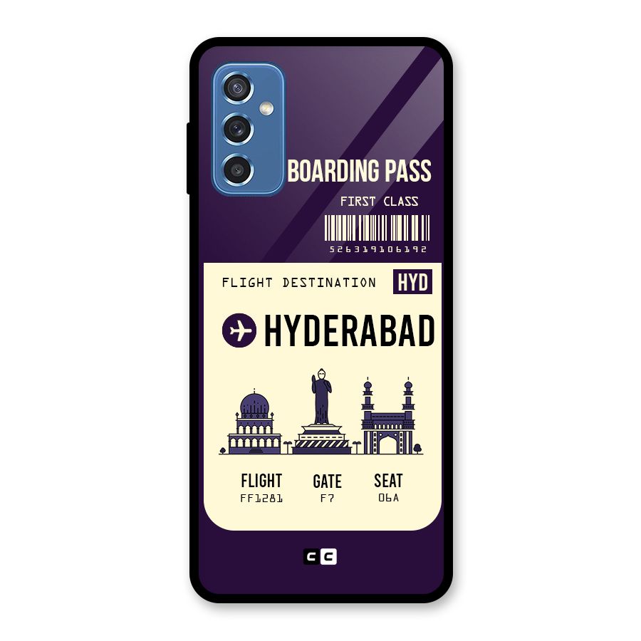 Hyderabad Boarding Pass Glass Back Case for Galaxy M52 5G