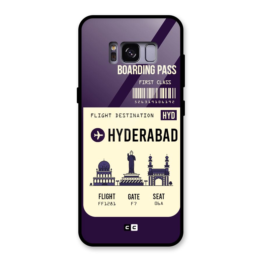 Hyderabad Boarding Pass Glass Back Case for Galaxy S8