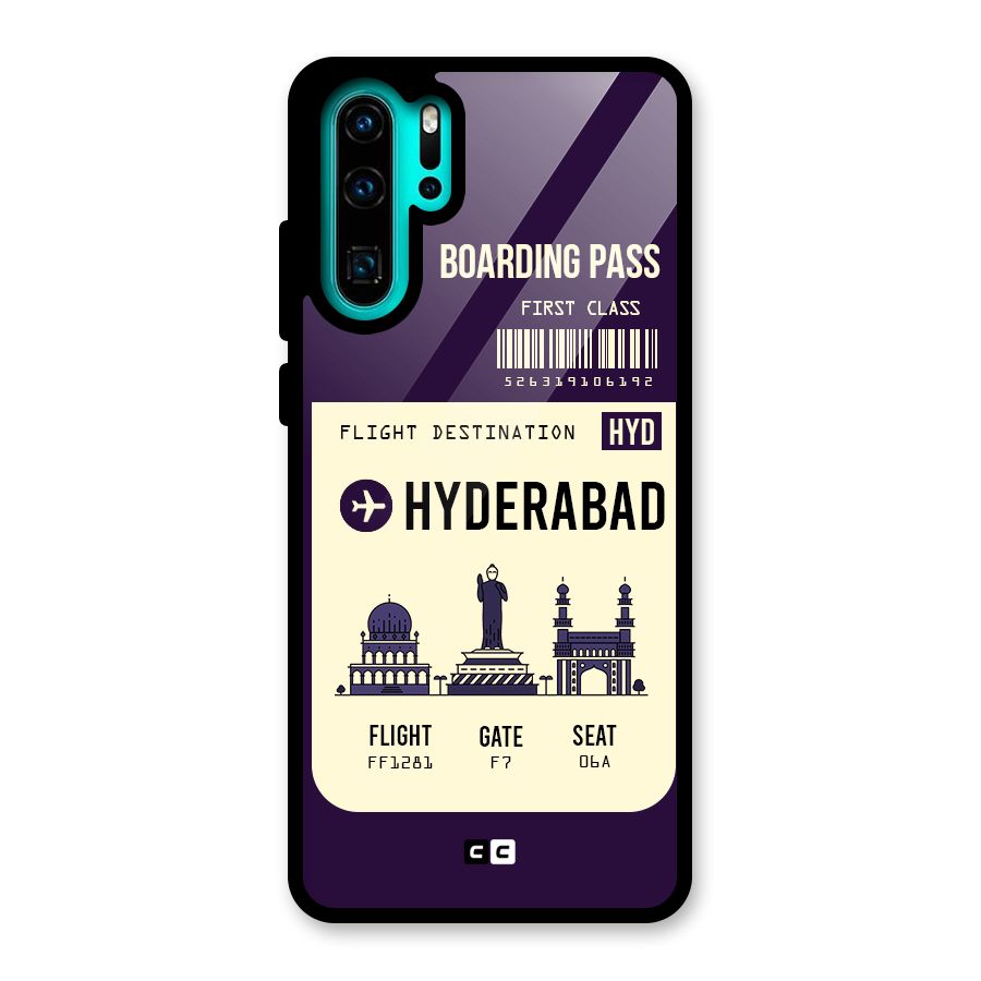 Hyderabad Boarding Pass Glass Back Case for Huawei P30 Pro