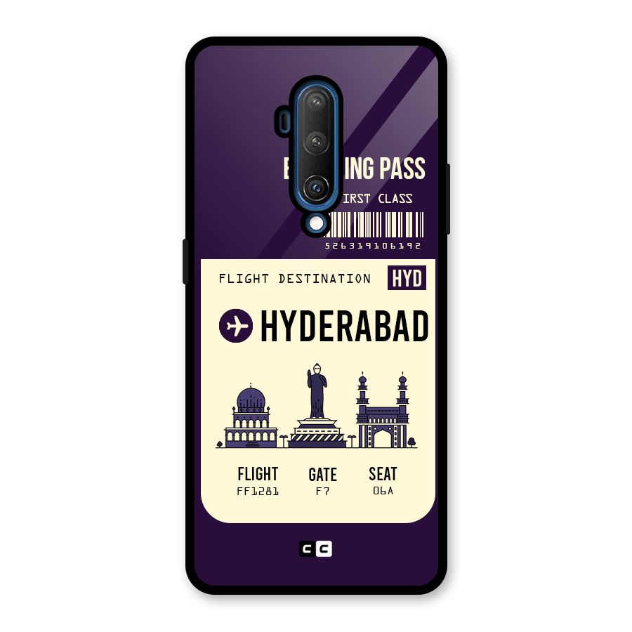 Hyderabad Boarding Pass Glass Back Case for OnePlus 7T Pro