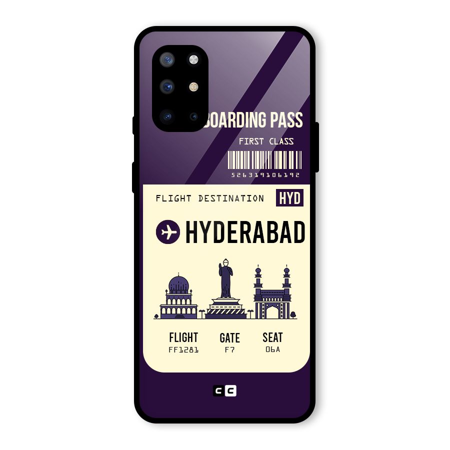 Hyderabad Boarding Pass Glass Back Case for OnePlus 8T