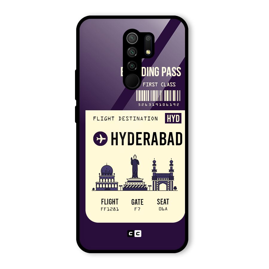 Hyderabad Boarding Pass Glass Back Case for Poco M2