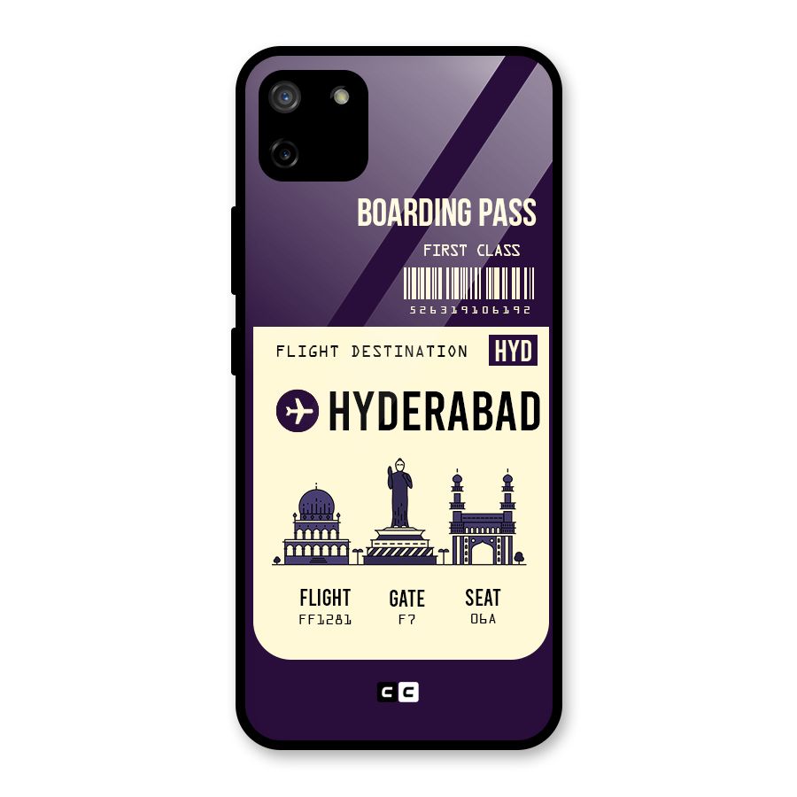 Hyderabad Boarding Pass Glass Back Case for Realme C11
