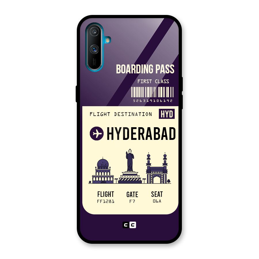 Hyderabad Boarding Pass Glass Back Case for Realme C3