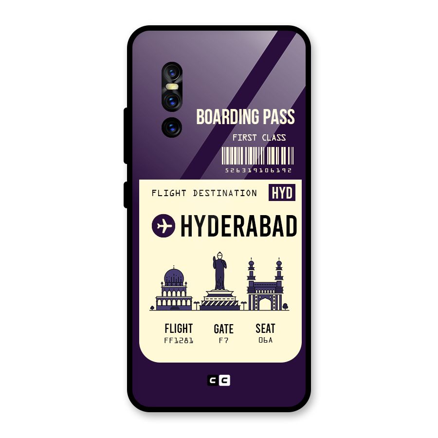 Hyderabad Boarding Pass Glass Back Case for Vivo V15 Pro