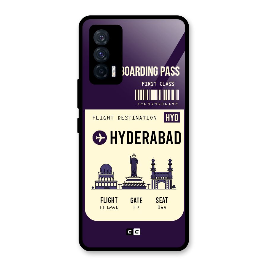 Hyderabad Boarding Pass Glass Back Case for Vivo iQOO 7 5G