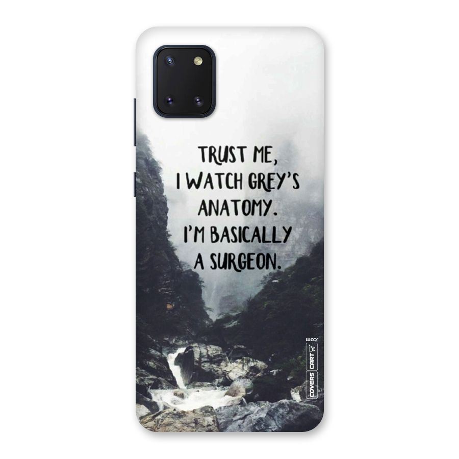 I Am A Surgeon Back Case for Galaxy Note 10 Lite