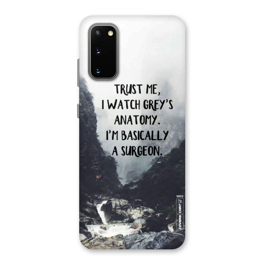 I Am A Surgeon Back Case for Galaxy S20